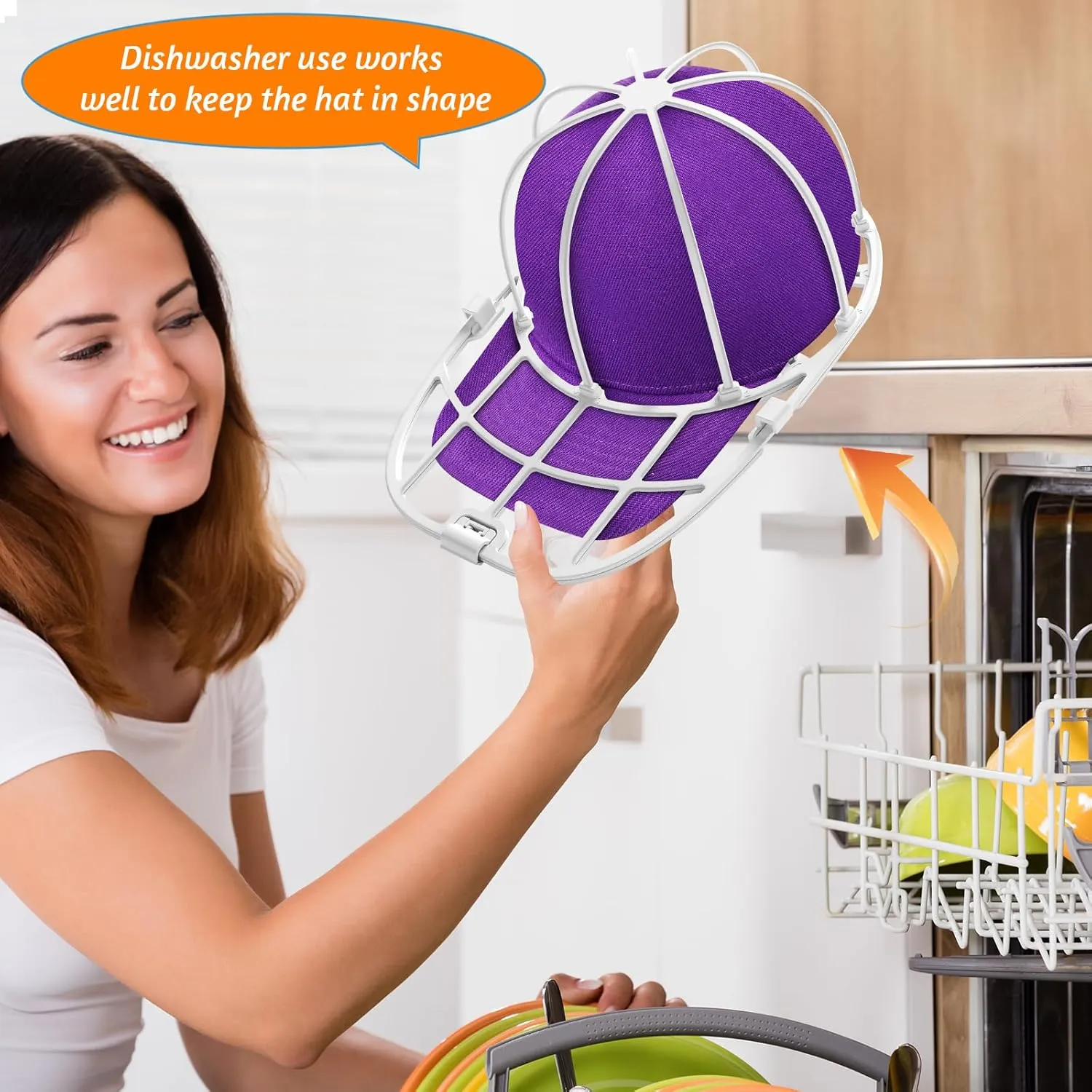 2 Pack Hat Washer for Washing Machine, Cap Washing Protector Holder Fit for Adult and Kid's Ball Caps