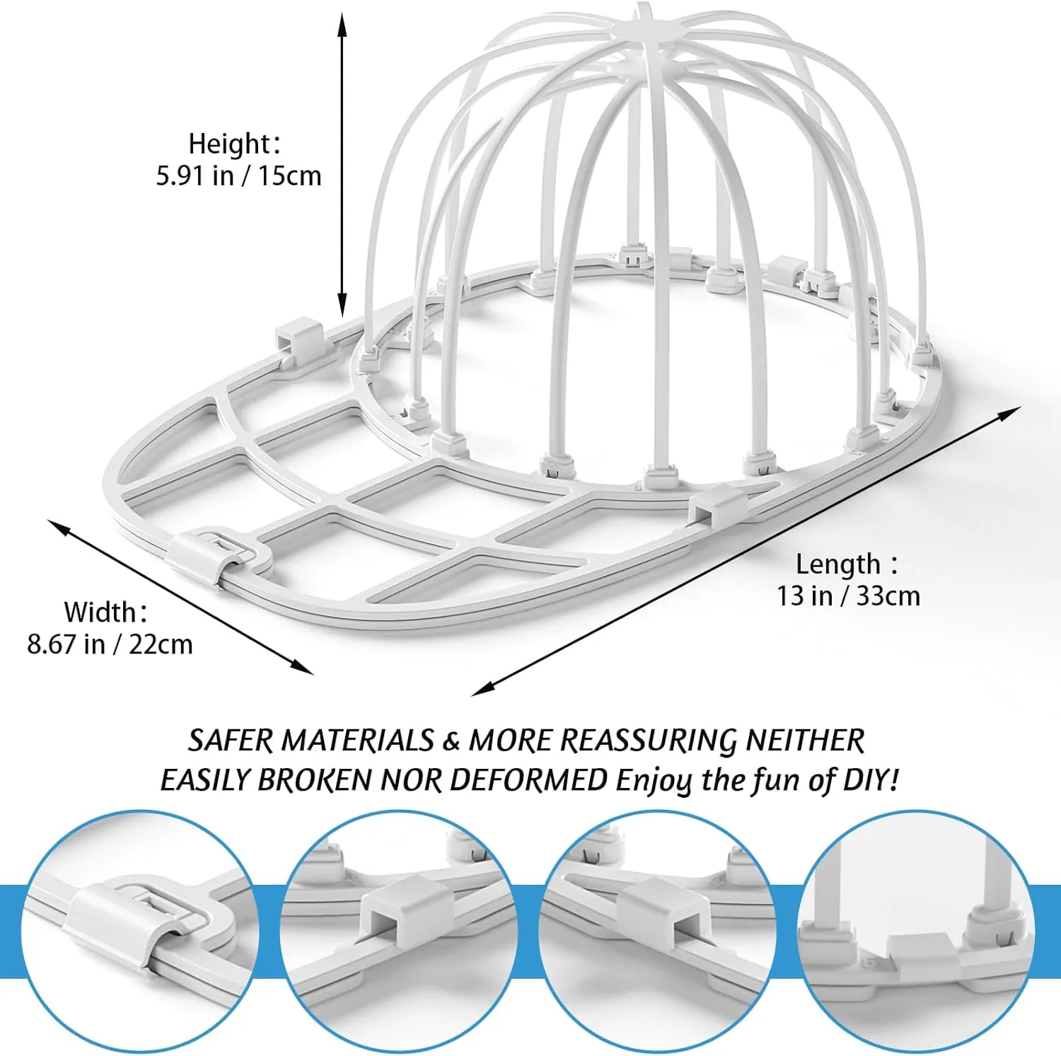 2 Pack Hat Washer for Washing Machine, Cap Washing Protector Holder Fit for Adult and Kid's Ball Caps