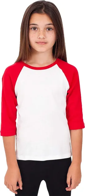 Hat and Beyond Kids Raglan Jersey Child Toddler Youth Uniforms 3/4 Sleeves T Shirts