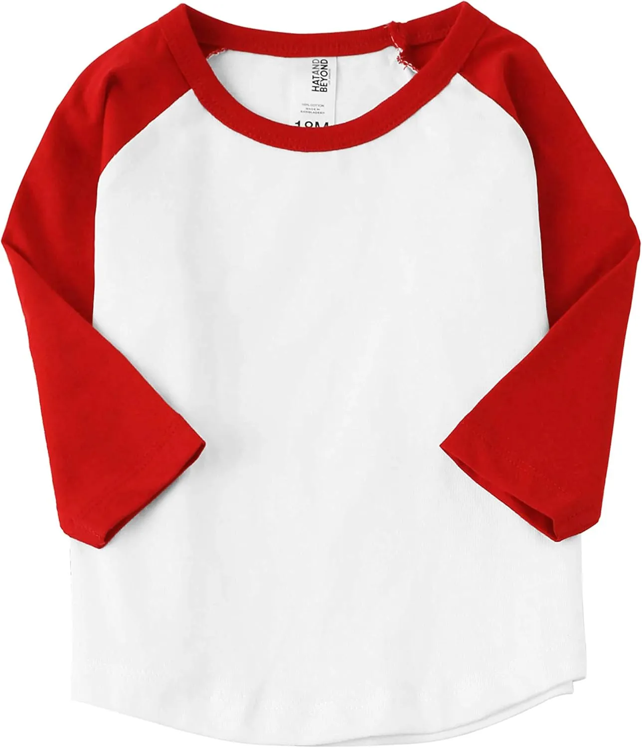 Hat and Beyond Kids Raglan Jersey Child Toddler Youth Uniforms 3/4 Sleeves T Shirts