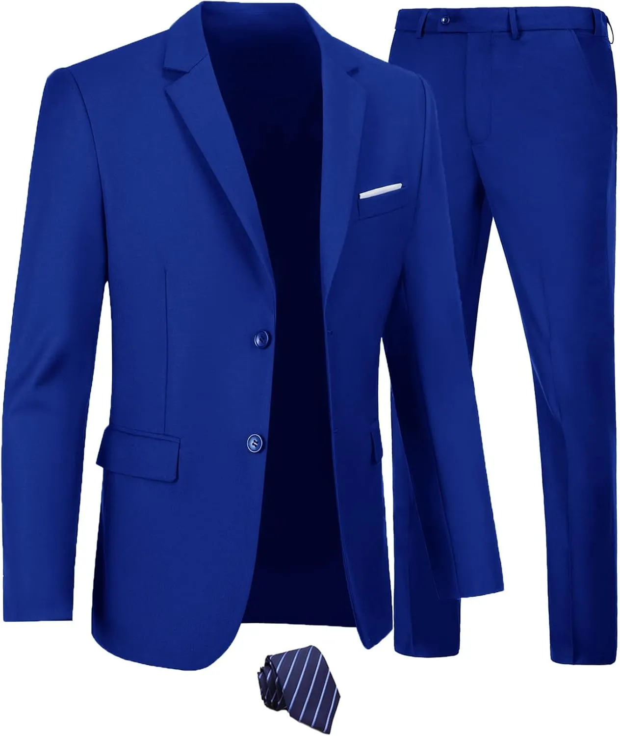 Men's Casual Sport Coat Slim Fit Two Button Suit Blazer Lightweight Jackets