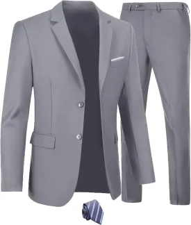 Men's Casual Sport Coat Slim Fit Two Button Suit Blazer Lightweight Jackets