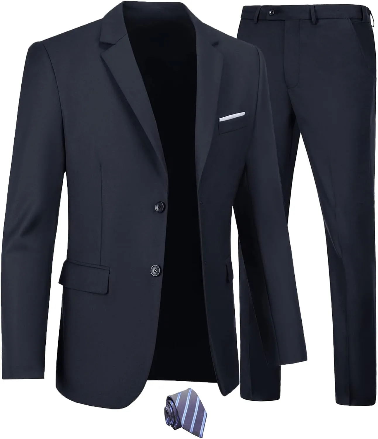 Men's Casual Sport Coat Slim Fit Two Button Suit Blazer Lightweight Jackets