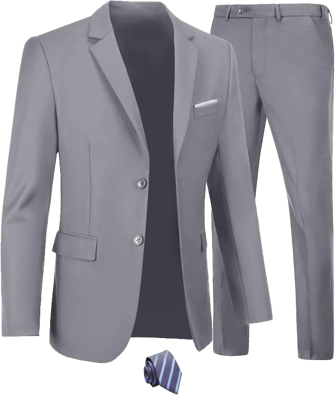 Men's Casual Sport Coat Slim Fit Two Button Suit Blazer Lightweight Jackets