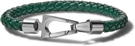 Men's Marine Star Braided Leather Bracelet with Tuning Fork Clasp