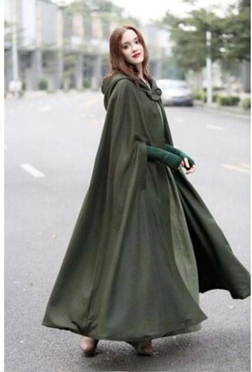 MLAFE Gothic Women's Autumn and Winter Cloak - Extended Trench Coat in Harajuku Style