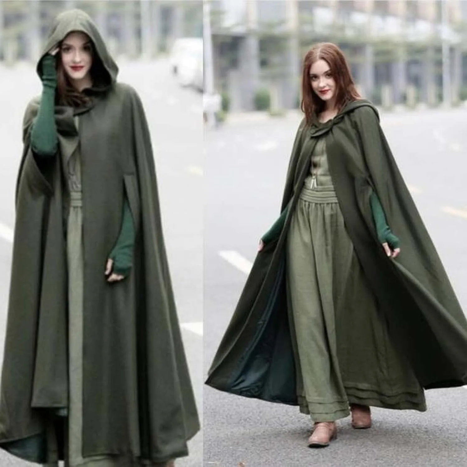 MLAFE Gothic Women's Autumn and Winter Cloak - Extended Trench Coat in Harajuku Style