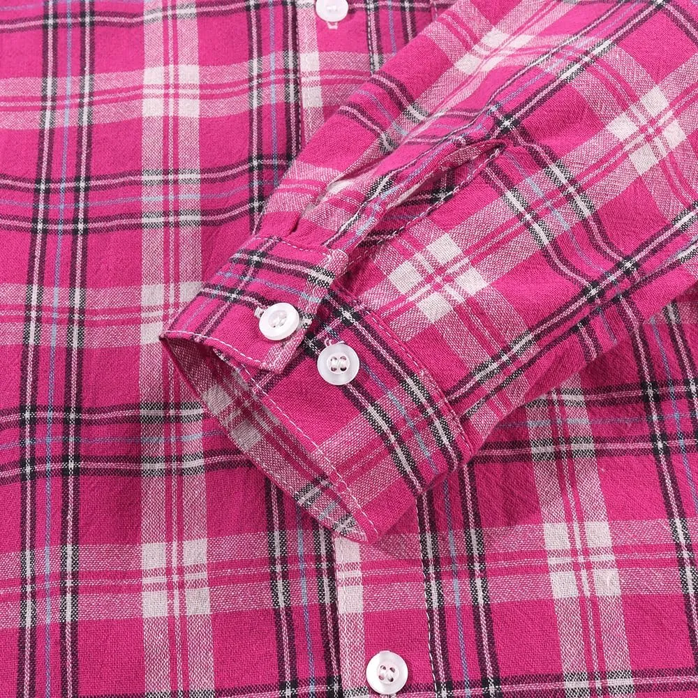 Noomelfish Girls Long Sleeve Button Down Shirt Tie Front Blouse Tops (5-12 Years)