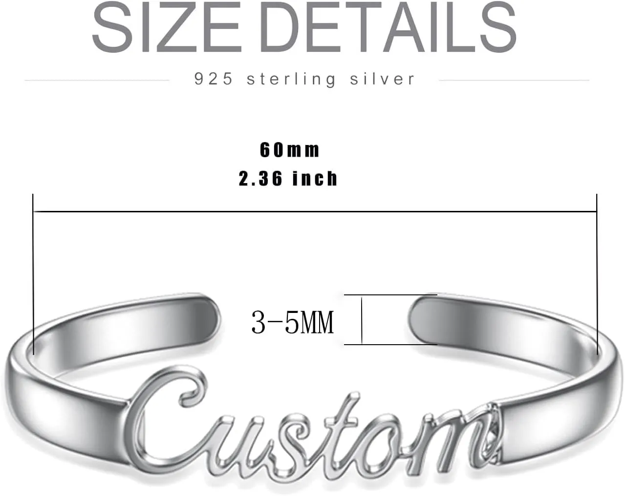 Personalized Bracelet 925 Sterling Silver/Gold Plated/Black/Rose Gold Customized Anklet Bracelet Jewelry for Men Women