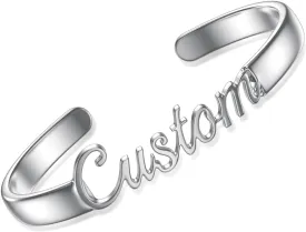 Personalized Bracelet 925 Sterling Silver/Gold Plated/Black/Rose Gold Customized Anklet Bracelet Jewelry for Men Women