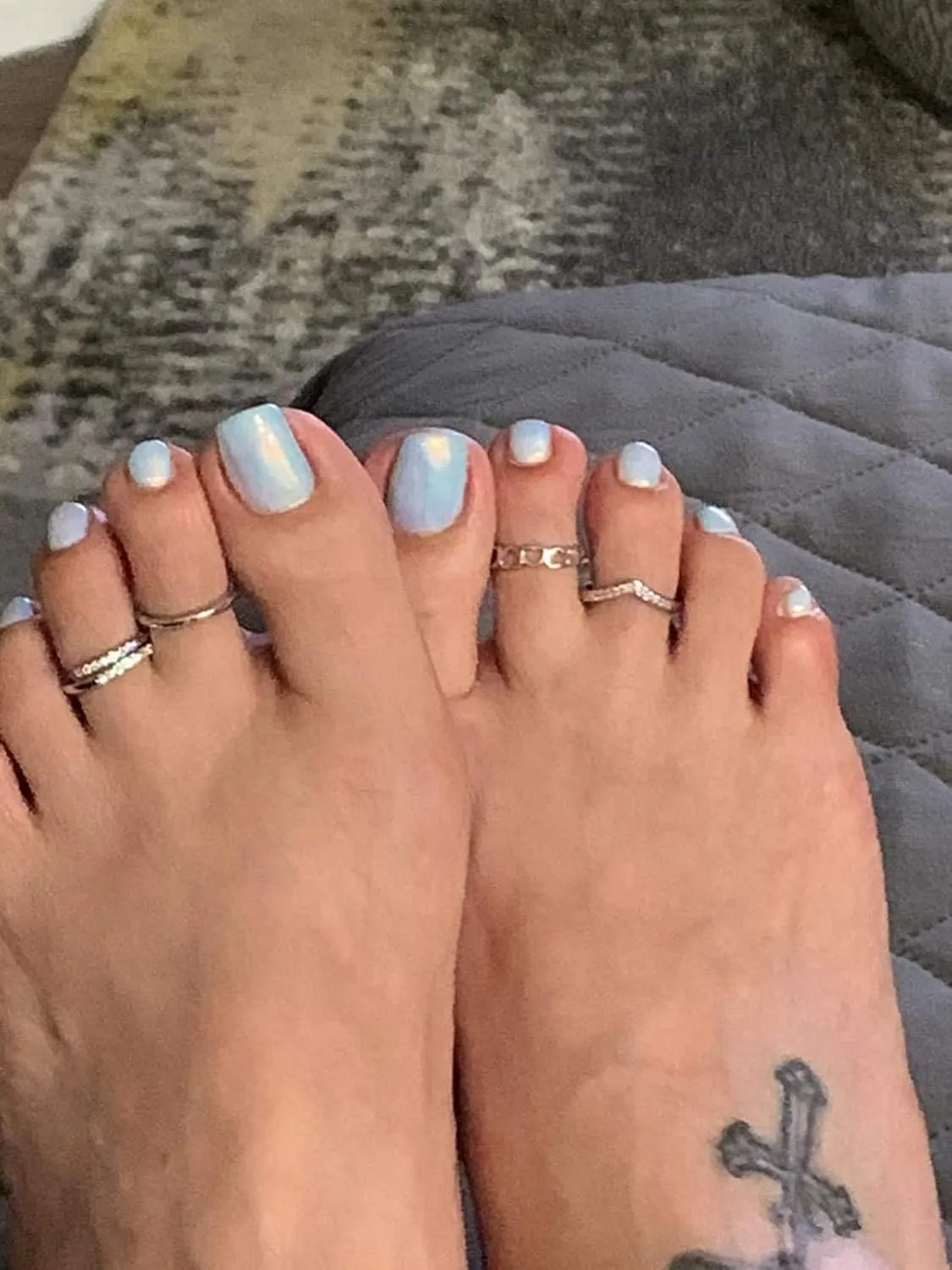 QWALIT Toe Rings for Women Gold Toe Ring Gold Ankets for Women Silver Toe Ring Stainless Steel Waterproof Trendy Anklet no Tarnish