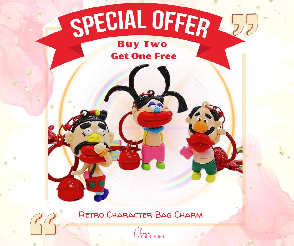 Retro Character Bag Charm 🤡