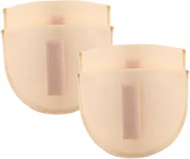 WLLHYF Set-in Shoulder Pads Thickness 1.5cm Breathable Sponge Pads Shoulder Enhancer Sewing Supplies for Women Men Sloping High Low Shoulders Blazer Suit T-Shirt (Skin Color, 2 Pairs)