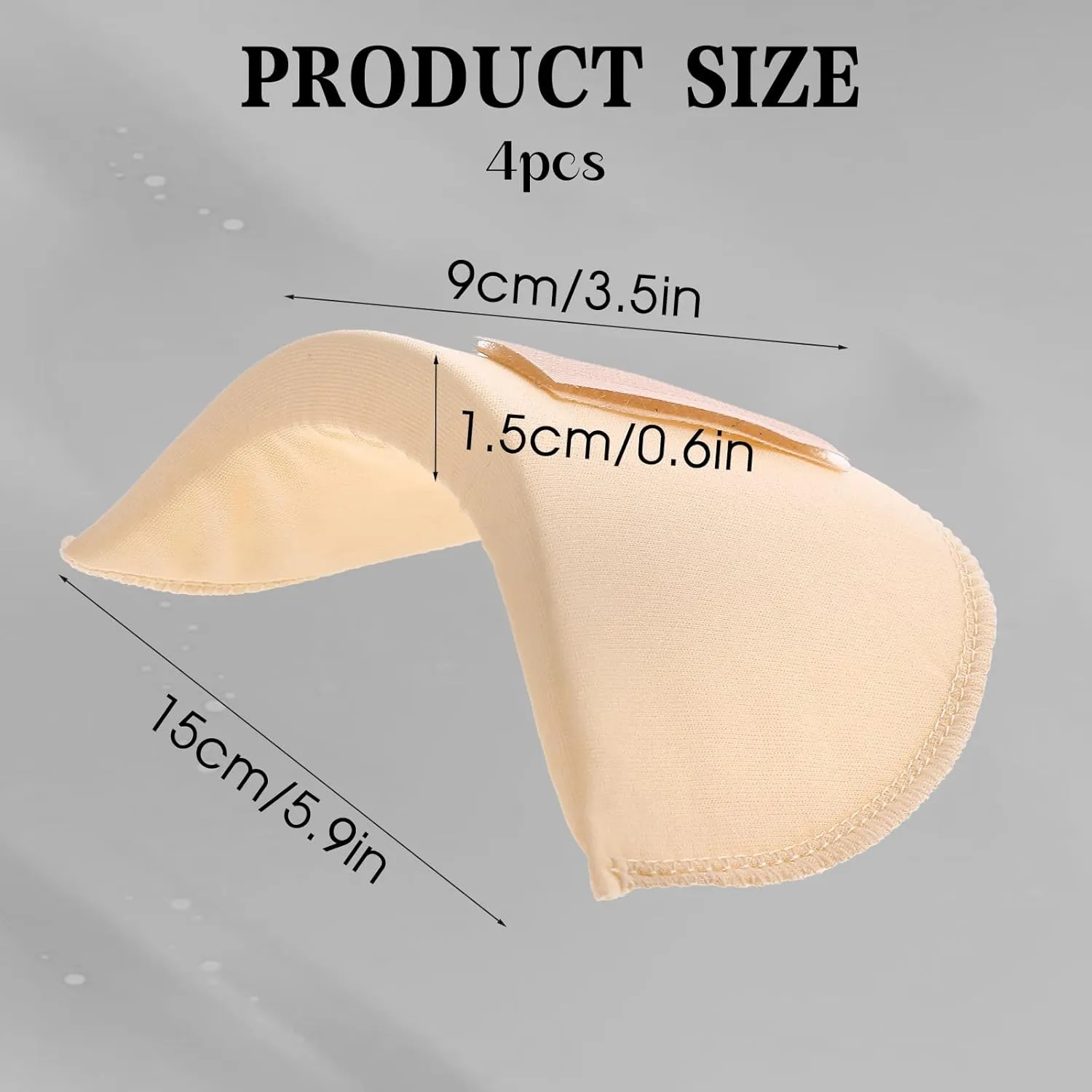 WLLHYF Set-in Shoulder Pads Thickness 1.5cm Breathable Sponge Pads Shoulder Enhancer Sewing Supplies for Women Men Sloping High Low Shoulders Blazer Suit T-Shirt (Skin Color, 2 Pairs)