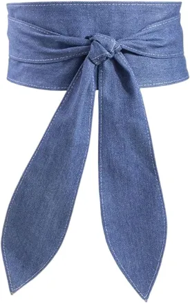 Women Obi Belt Wide Cinch Belt Soft PU Leather Tie Up Wrap Around Waist Belt Knotted Waistband Corset Belt For Dress