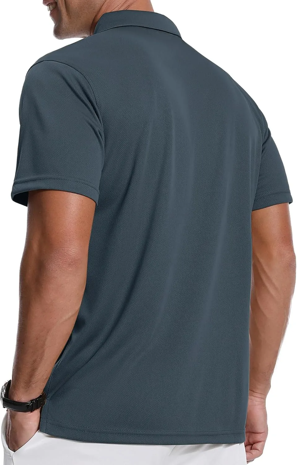 ZITY 3 Pack Polo Shirts for Men with Pocket Short Sleeve Moisture Wicking Outdoor Tactical Shirt Summer Casual