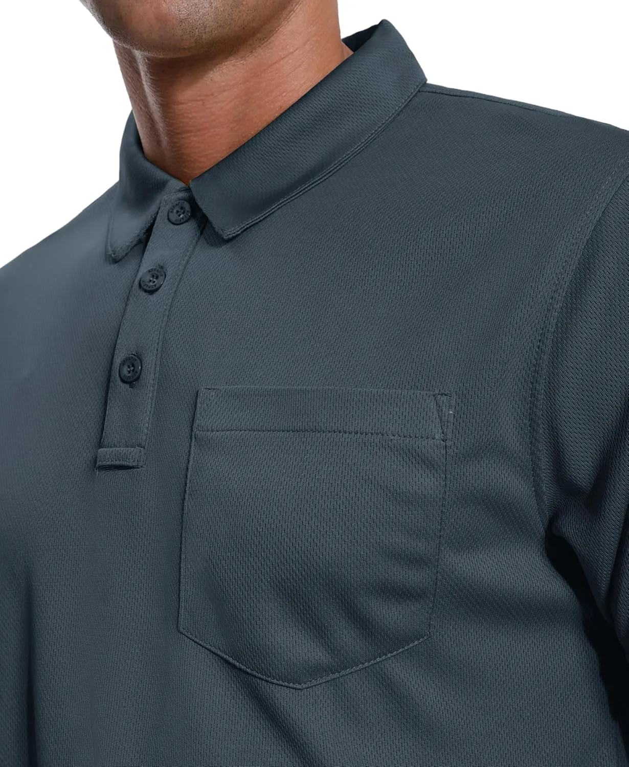 ZITY 3 Pack Polo Shirts for Men with Pocket Short Sleeve Moisture Wicking Outdoor Tactical Shirt Summer Casual