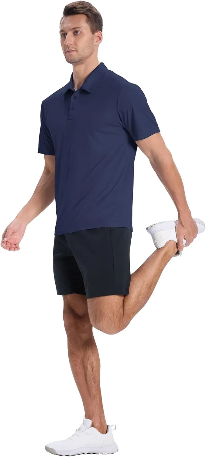 ZITY Mens Polo Shirts Short Sleeve Performance Moisture Wicking Work Golf Shirt